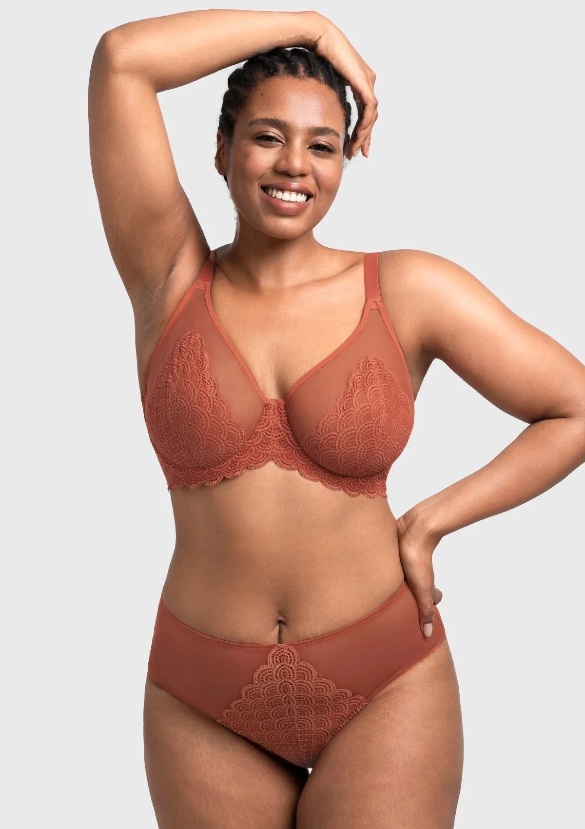 Mermaid Scales Lace Unlined Bra