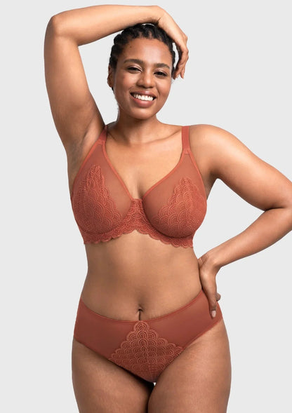 Mermaid Scales Lace Unlined Bra