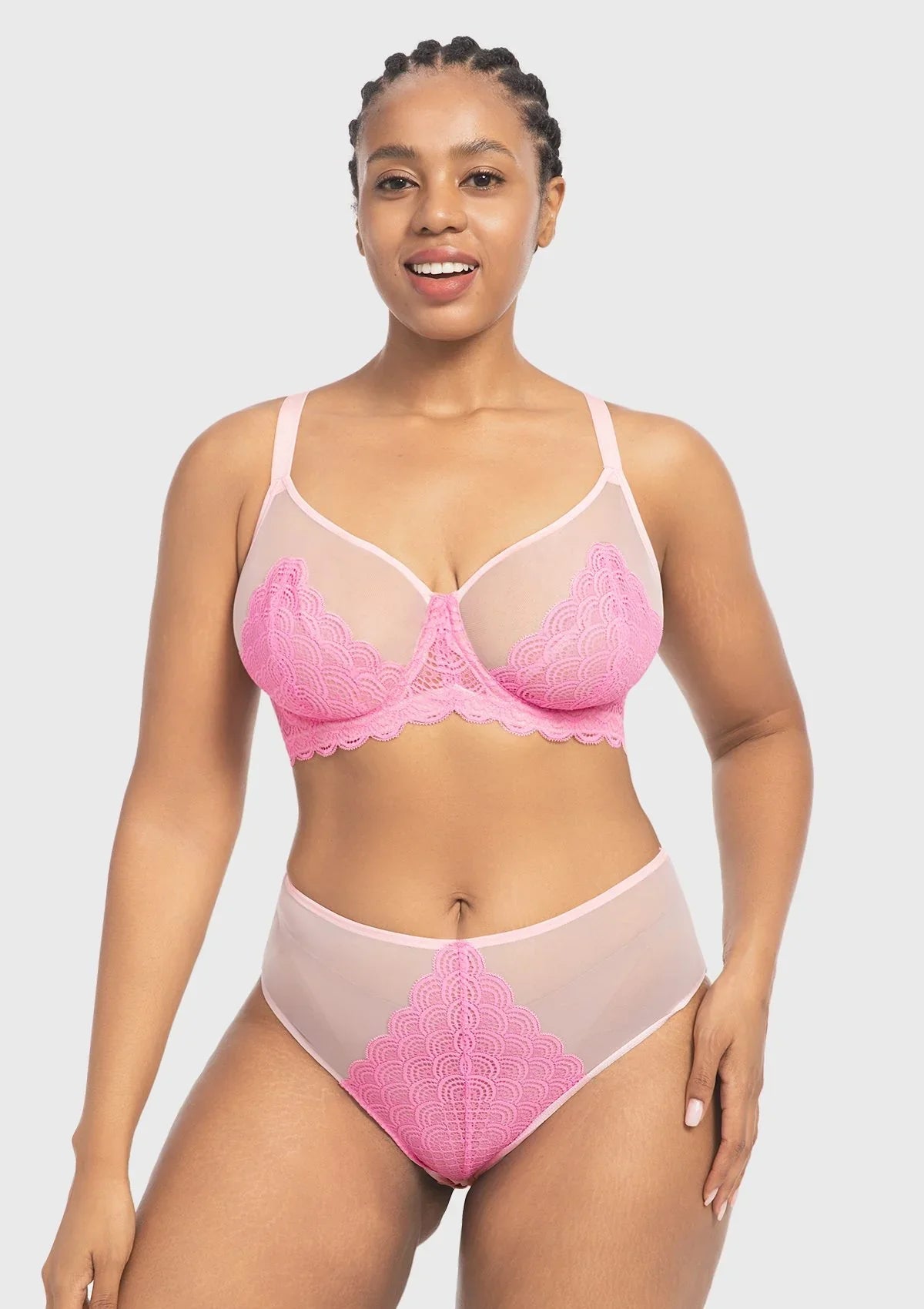 Mermaid Scales Lace Underwire Bra