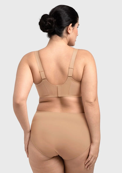 Songful Plus Size Seamless Wireless Supportive Full Coverage Mesh Crossover Bra