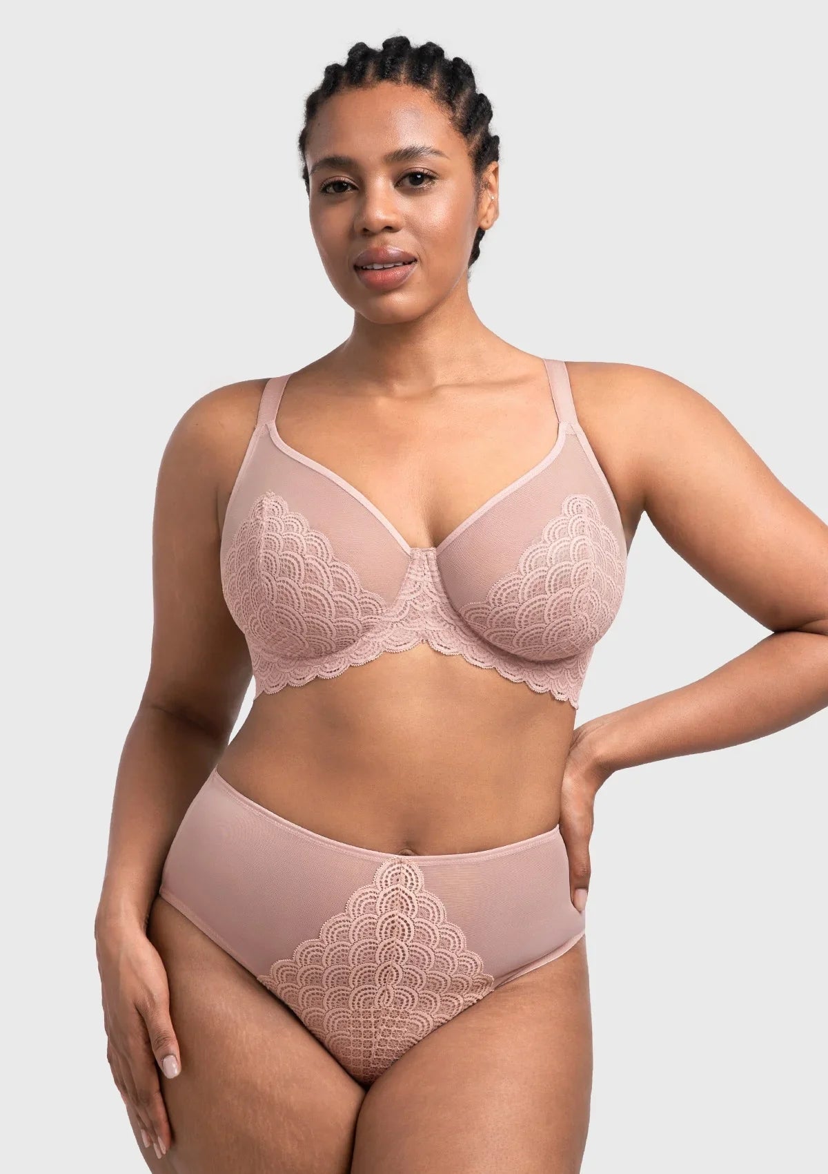 Mermaid Scales Lace Unlined Bra
