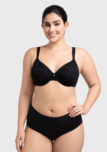 HSIA Miya SoftSense Comfort Lightly Lined T-shirt Back Smoothing Underwire Plus Size Bra Everyday Bra