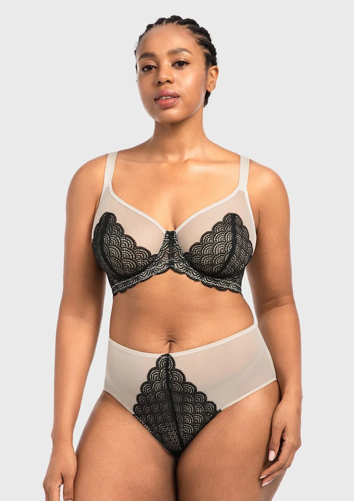 Mermaid Scales Lace Unlined Bra