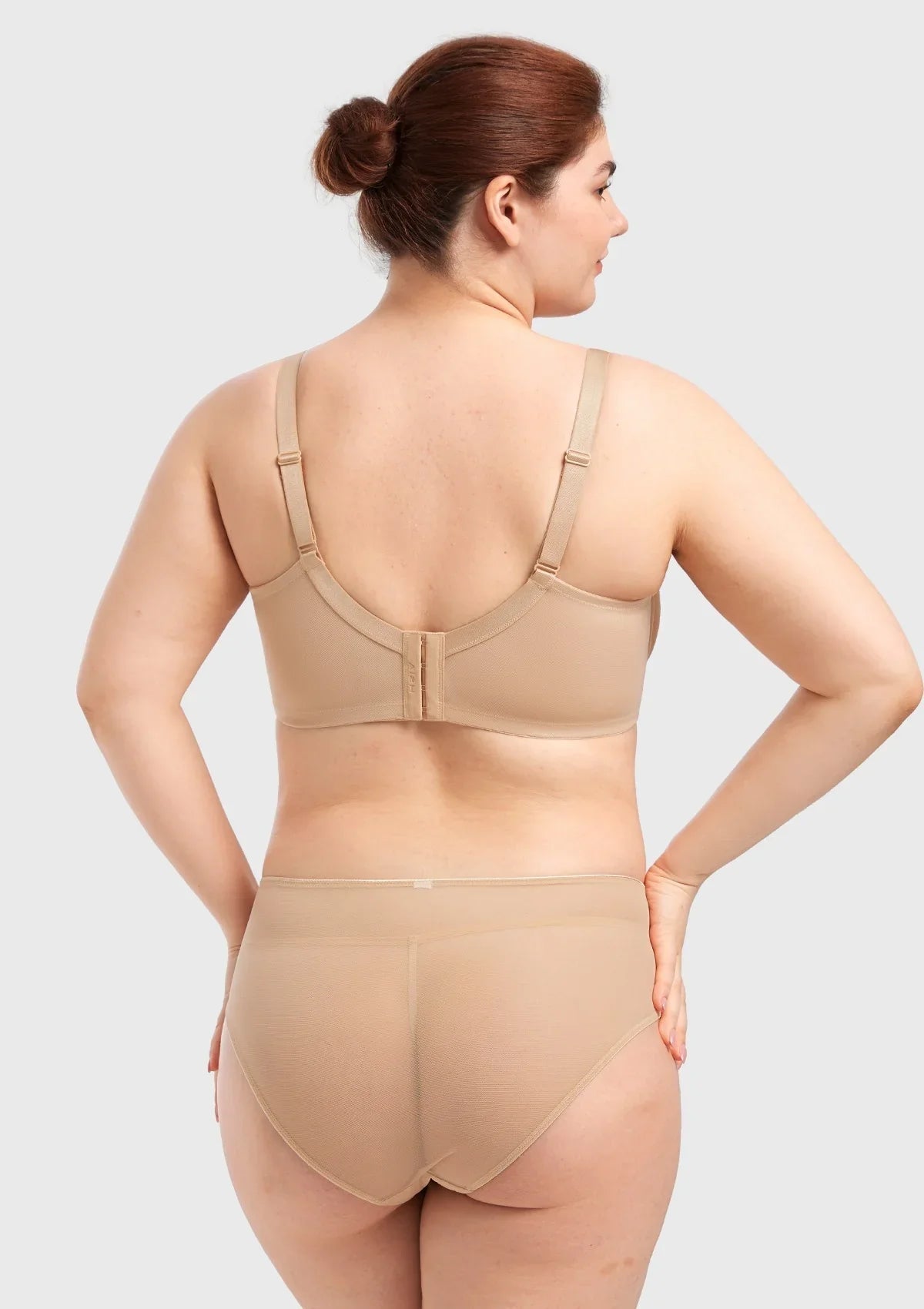 HSlA Pearl Shimmer Unlined Plus Size Full Coverage Underwire Comfortable Bra