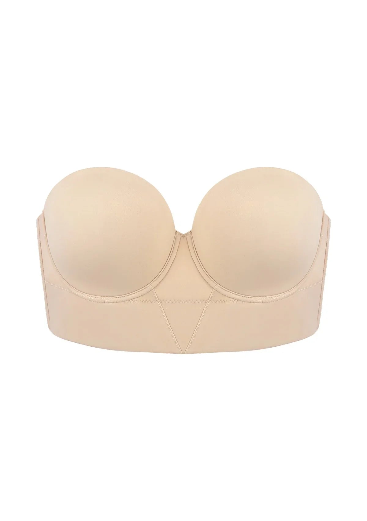 Daisy Smooth Beige Lightly Padded Longline Underwire Strapless Balconette Bra