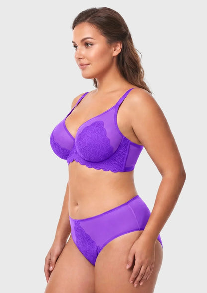 Mermaid Scales Lace Underwire Bra