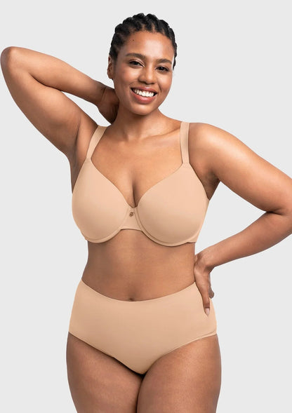 HSIA Miya SoftSense Comfort Lightly Lined T-shirt Back Smoothing Underwire Plus Size Bra Everyday Bra