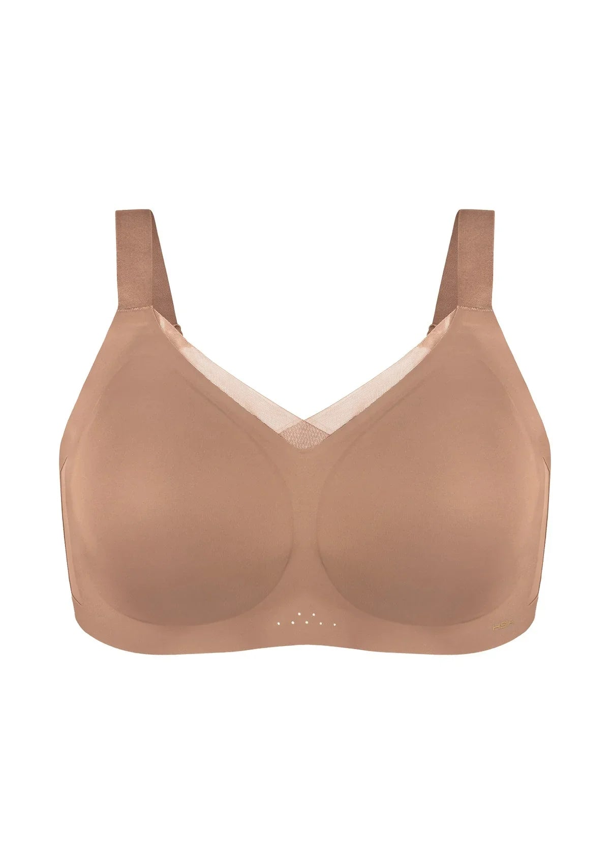 Songful Plus Size Seamless Wireless Supportive Full Coverage Mesh Crossover Bra