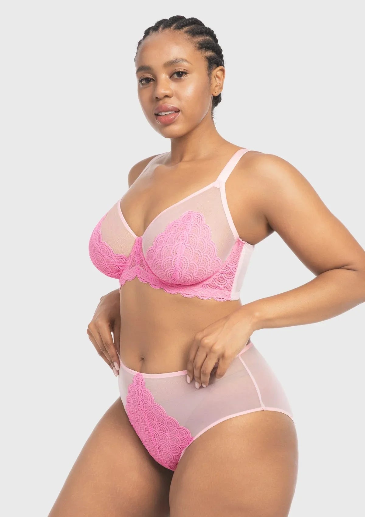 Mermaid Scales Lace Underwire Bra