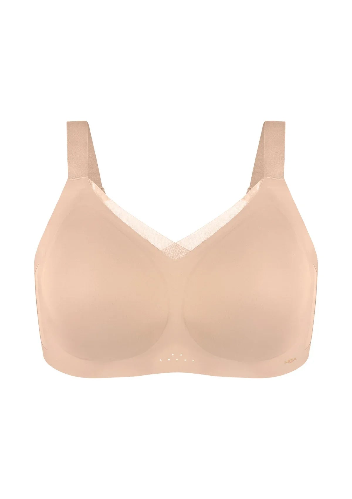 Songful Plus Size Seamless Wireless Supportive Full Coverage Mesh Crossover Bra