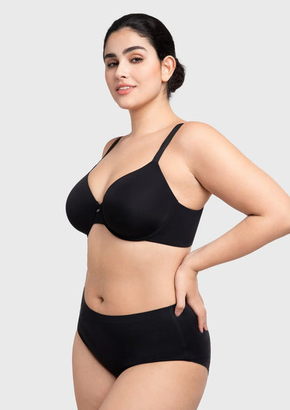 HSIA Miya SoftSense Comfort Lightly Lined T-shirt Back Smoothing Underwire Plus Size Bra Everyday Bra