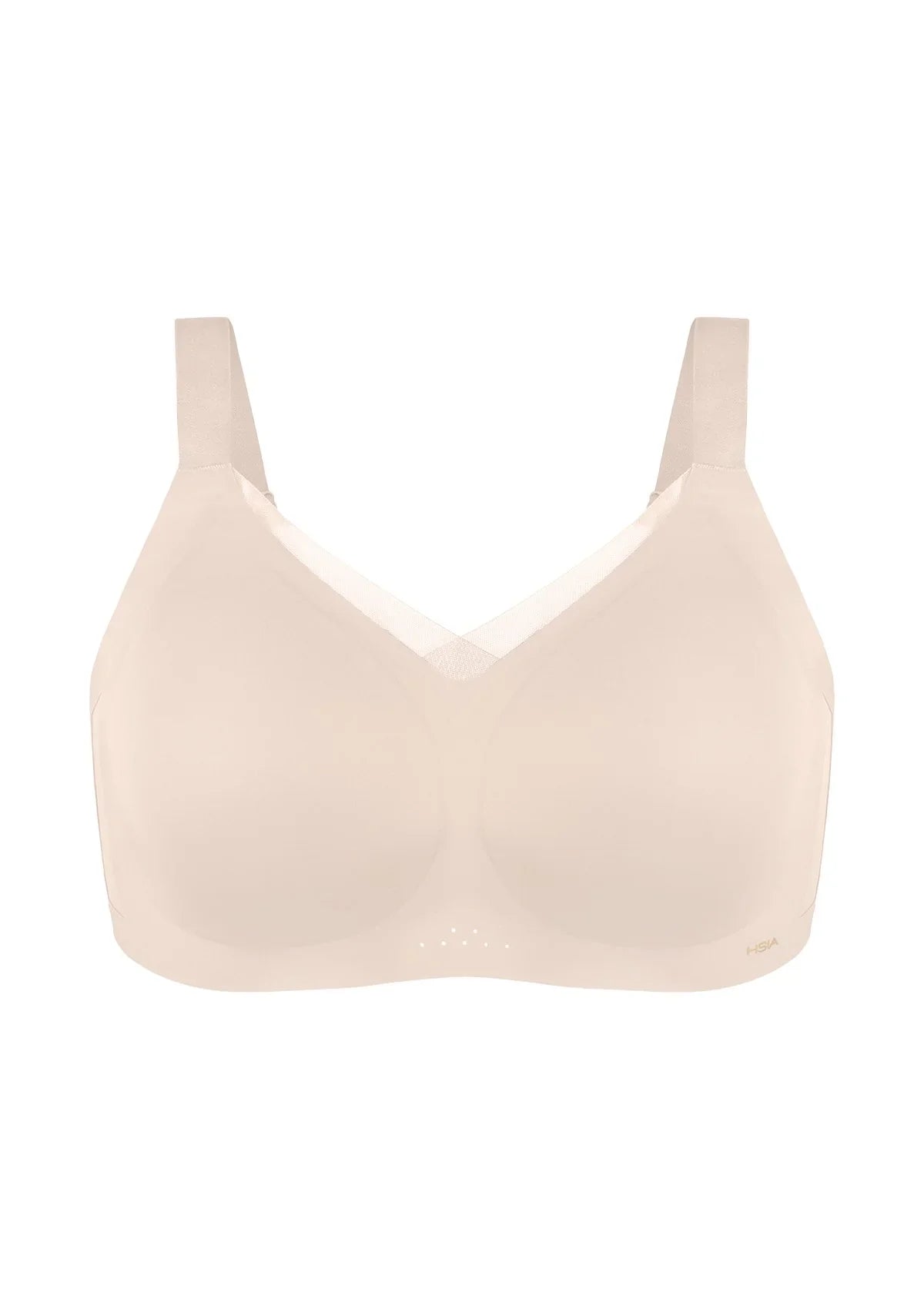 Songful Plus Size Seamless Wireless Supportive Full Coverage Mesh Crossover Bra