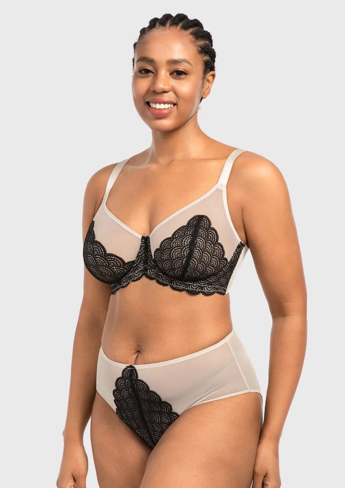 Mermaid Scales Lace Underwire Bra