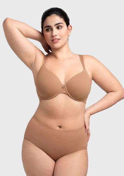HSIA Miya SoftSense Comfort Lightly Lined T-shirt Back Smoothing Underwire Plus Size Bra Everyday Bra