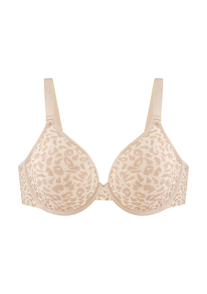 HSIA Leopard wild Unlined Plus Size Breathable Soft Mesh No Padding Underwire Bra
