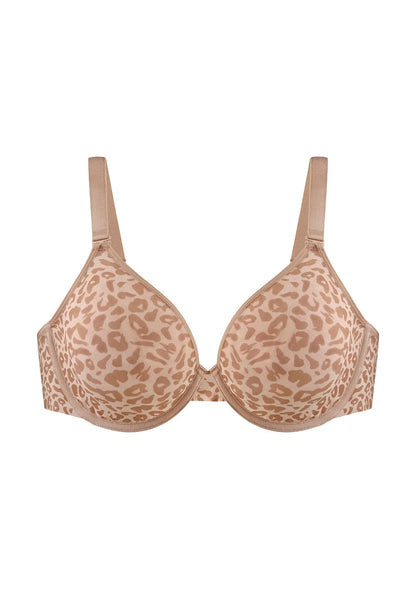 HSIA Leopard wild Unlined Plus Size Breathable Soft Mesh No Padding Underwire Bra