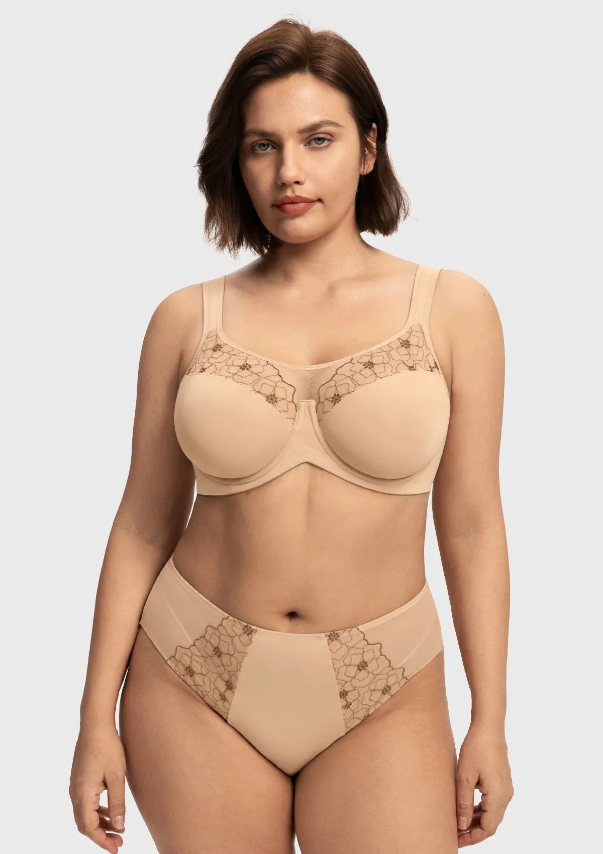Dahlia Embroidered Lace Full Coverage Unlined Bra