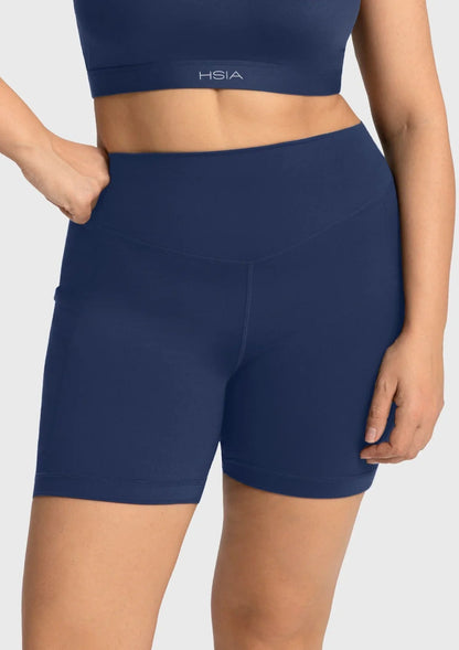 Aura High-Waisted Cooling Yoga Shorts with Pockets