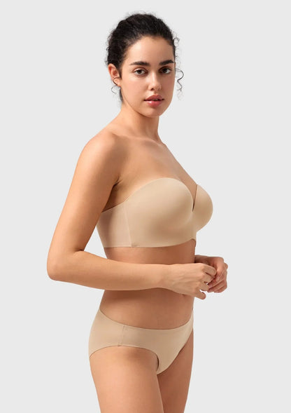 Seamless Wireless Push-Up Strapless Bra