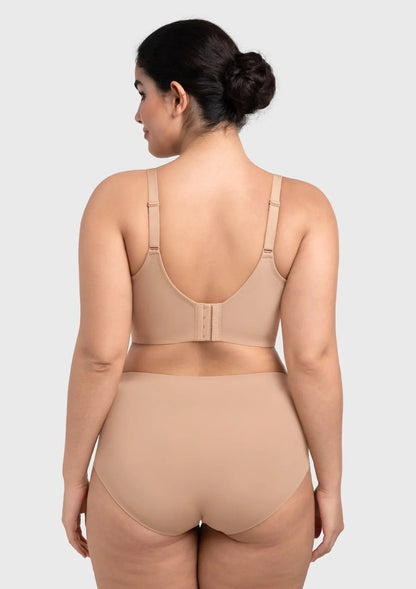 HSIA Delia Plus Size Lightly Padded Seamless Full Coverage Underwire Longline T-Shirt Bra for Fuller Bust