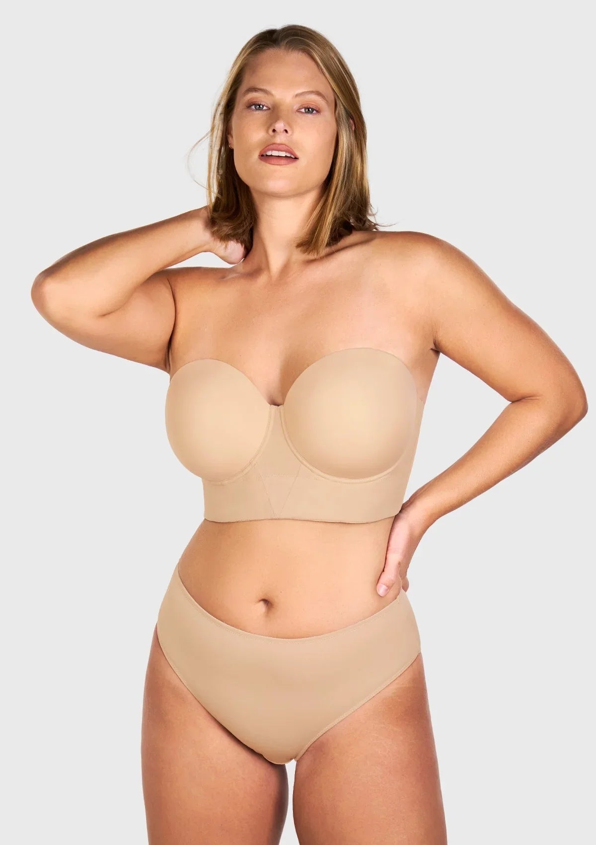 Seamless Cooling Longline Strapless Bra