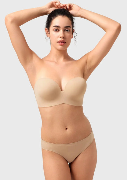 Seamless Wireless Push-Up Strapless Bra