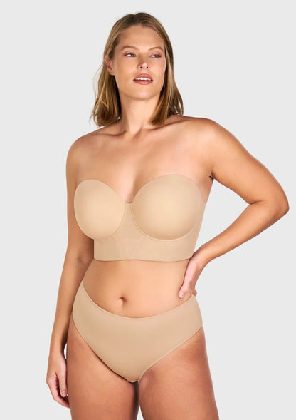 Seamless Cooling Longline Strapless Bra