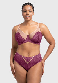 Plum Contrast Soft Pink
