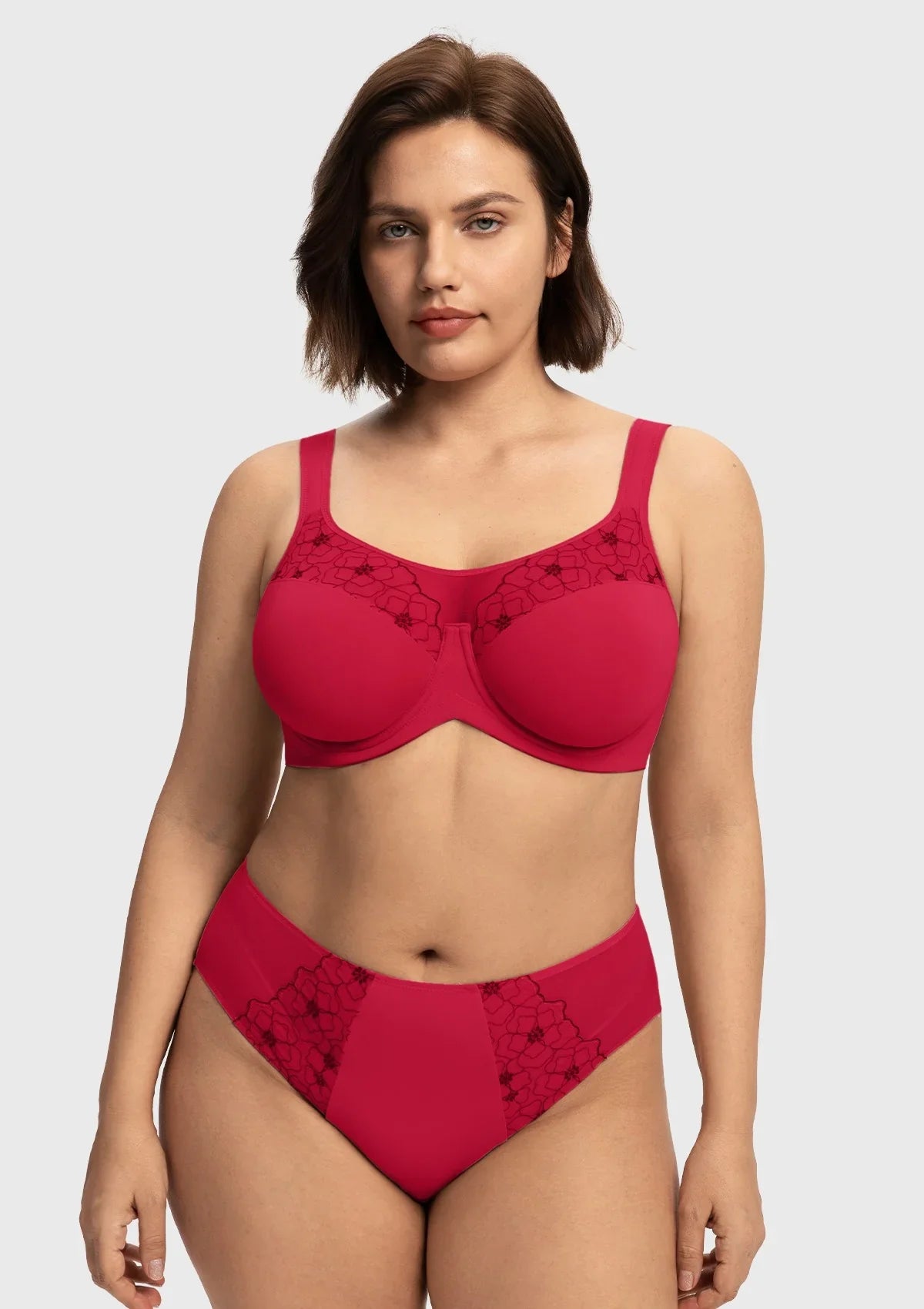 Dahlia Embroidered Lace Full Coverage Unlined Bra