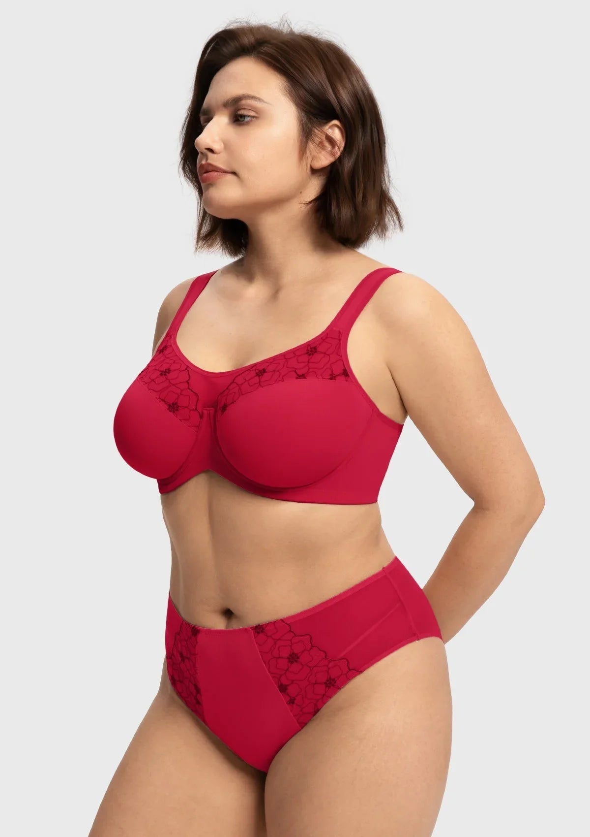 Dahlia Embroidered Lace Full Coverage Unlined Bra